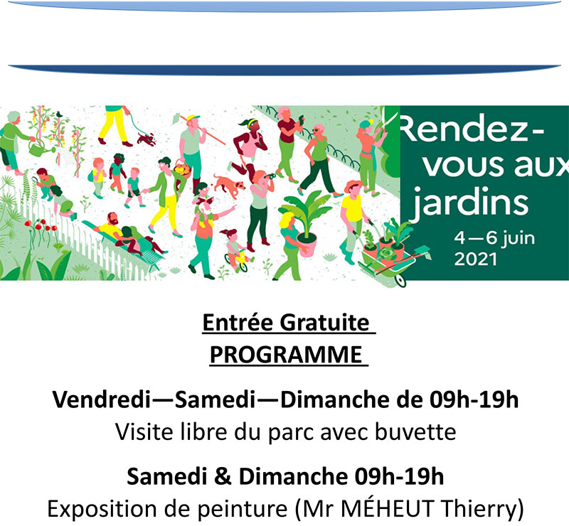Expostion lors des journées "Rendez-vous aux Jardins" au Chateau de Cornod, les 5 et 6 juin 2021
